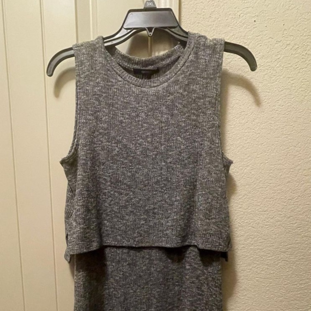 forever 21 dress- open back grey size small